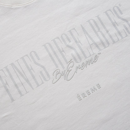 FINES DESEABLES© OVERSIZE CROP TEE - IVORY