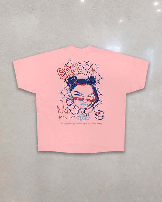 ERM X RUGE OVERSIZE T-SHIRT — ROSA.