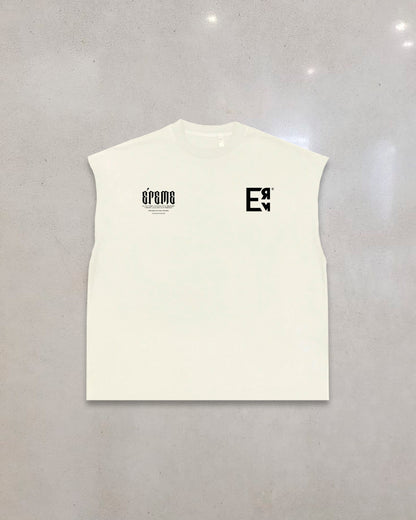 "PLEGARIA" SLEEVELESS T-SHIRT.
